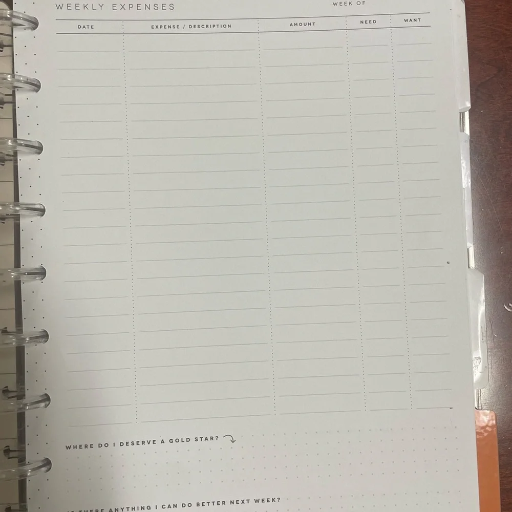 Black and White Planner